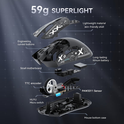 Attack Shark R1 Superlight Mouse With Tape
