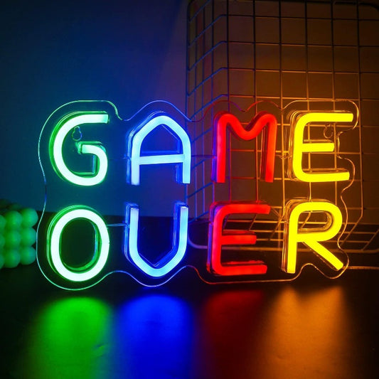Game Over LED Neon Sign