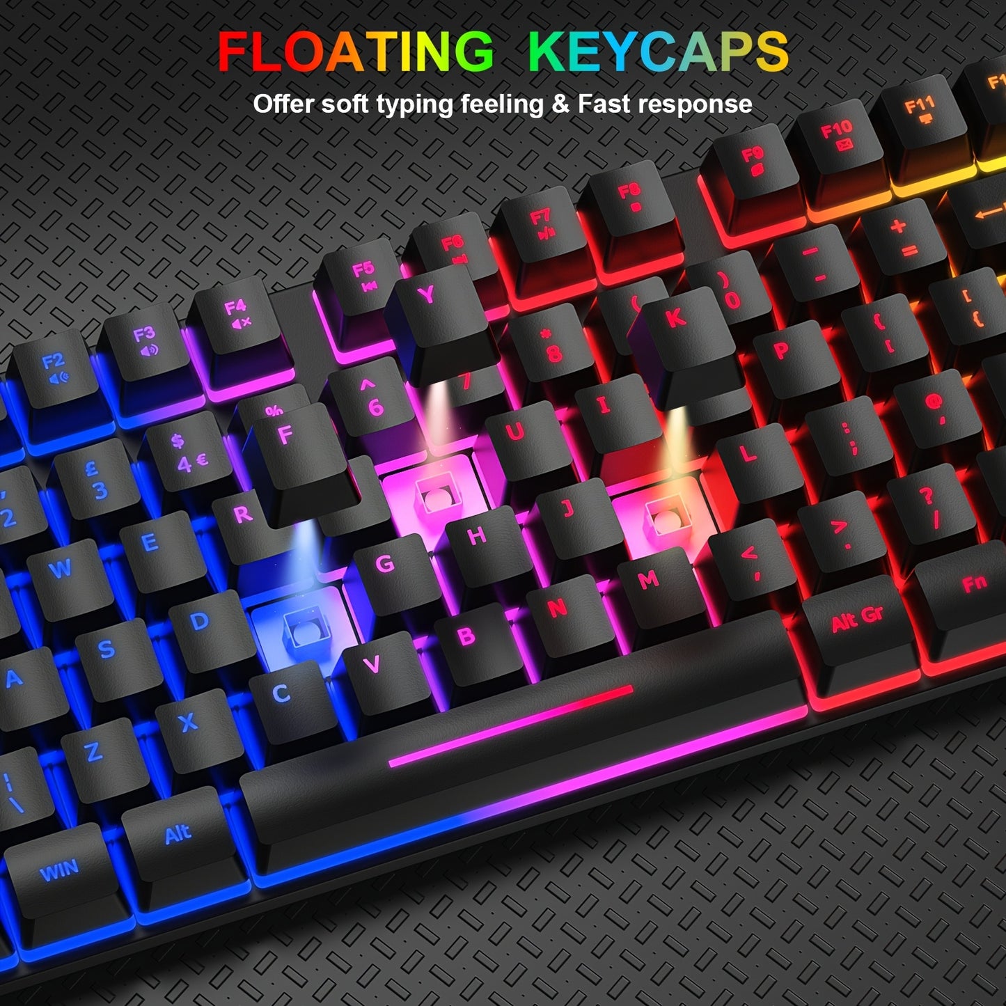Wired LED Backlit Gaming Keyboard/Mouse Bundle