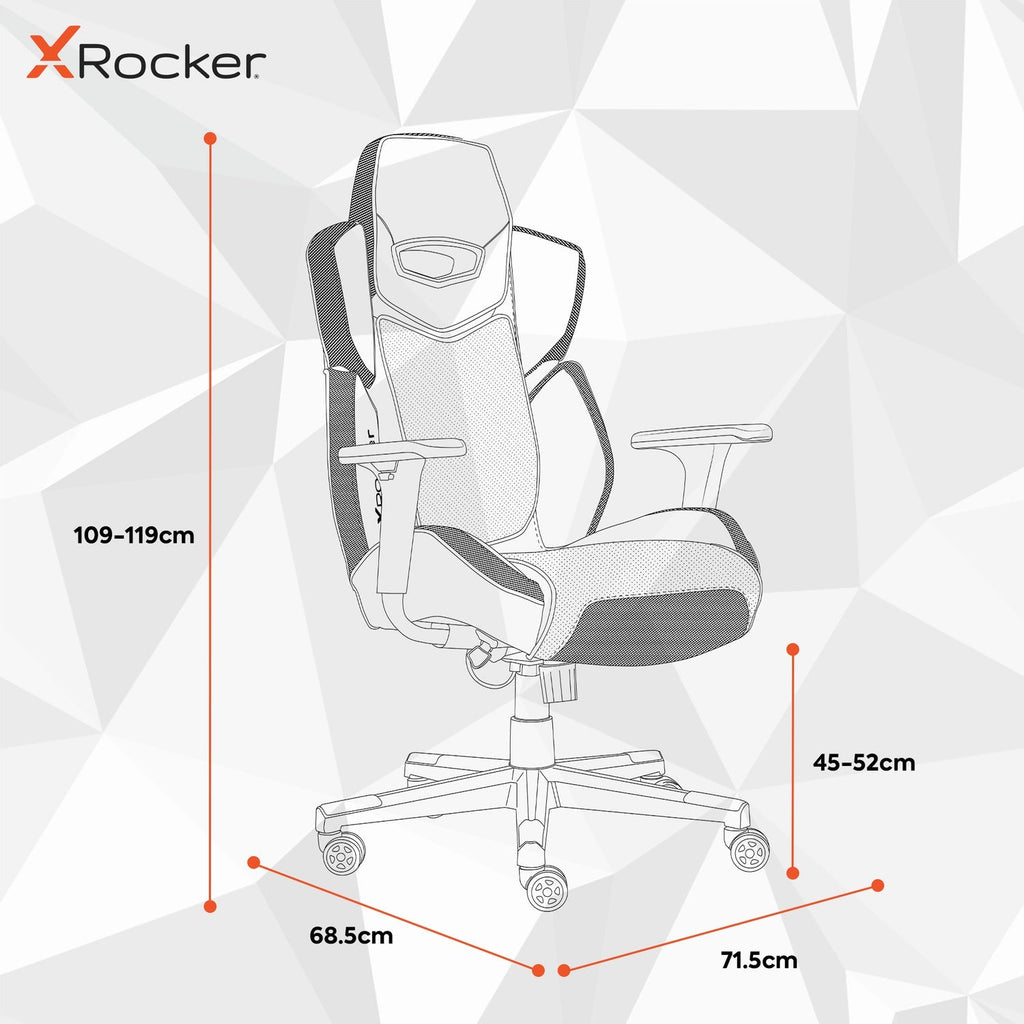 X Rocker Drogon Ergonomic PC Gaming Office Chair with 3D Adjustable Armrests