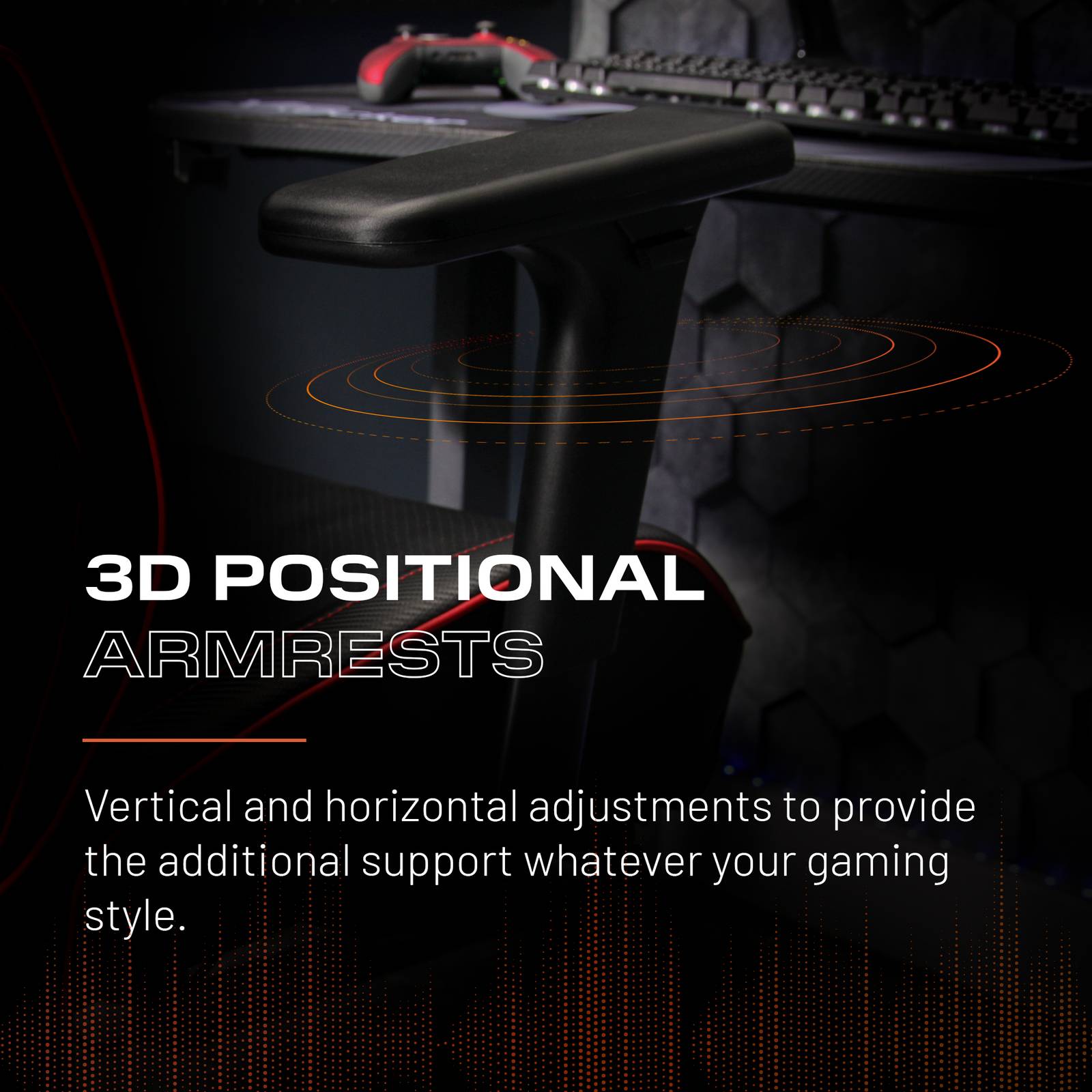 X Rocker Drogon Ergonomic PC Gaming Chair with 3D Adjustable Armrests Red