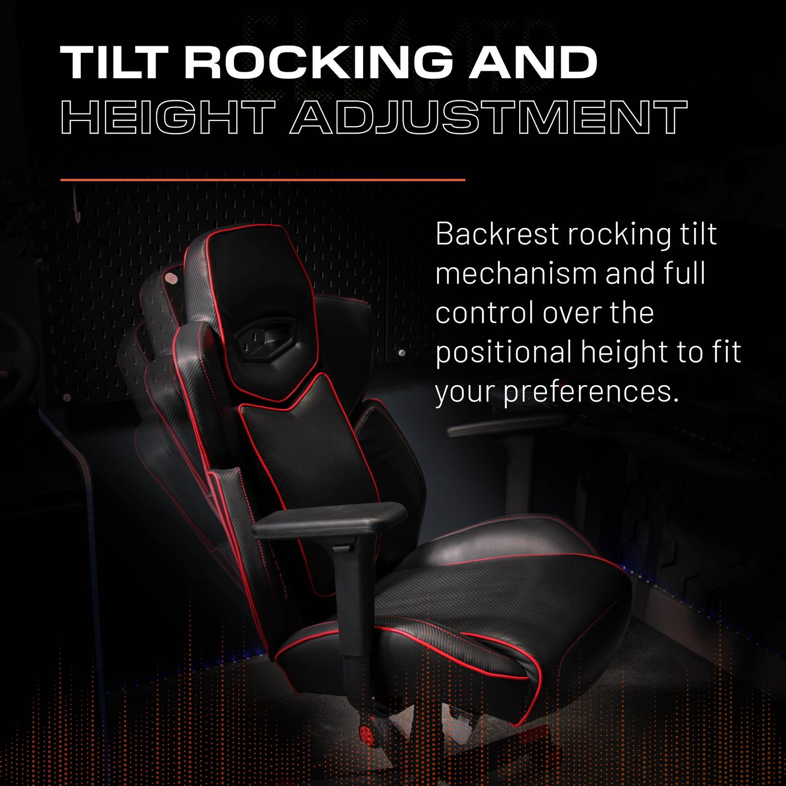 X Rocker Drogon Ergonomic PC Gaming Chair with 3D Adjustable Armrests Red
