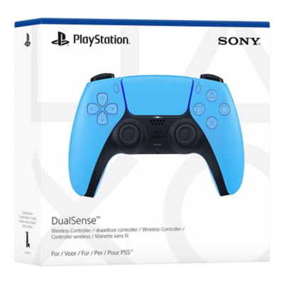 Official DualSense PS5 Wireless Controller: Starlight Blue, Haptic Feedback, Adaptive Triggers