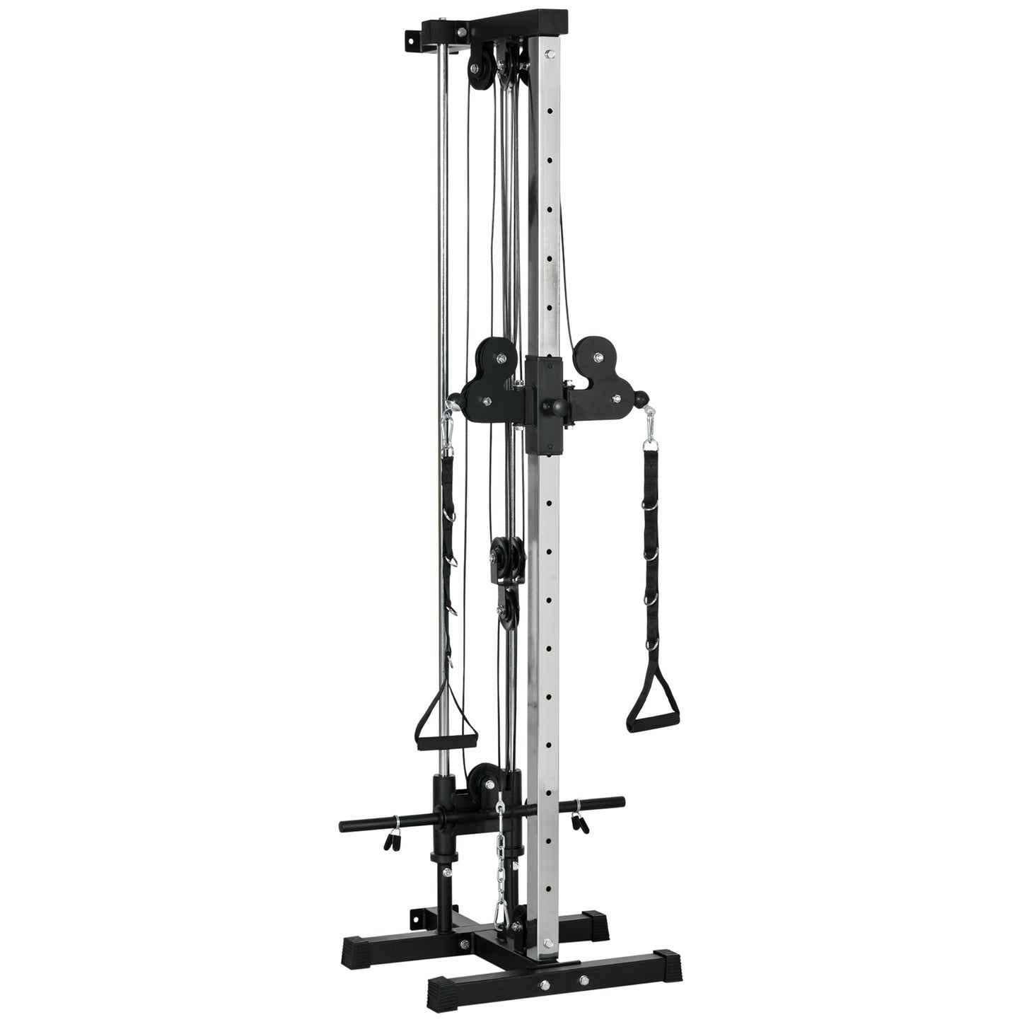 PrimeFit Wall Mount Cable Machine 15 Position Dual Pulley System