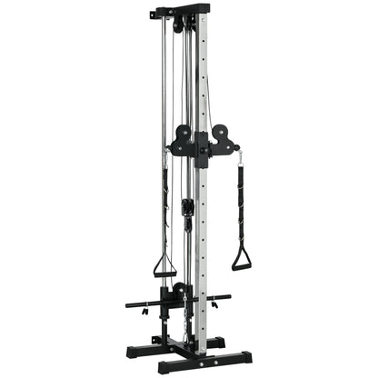 PrimeFit Wall Mount Cable Machine 15 Position Dual Pulley System