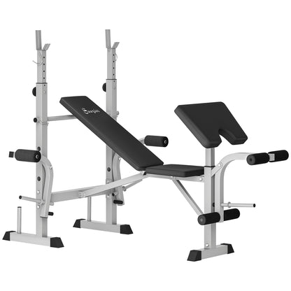 Marcy Adjustable Weight Bench With Squat Rack Preacher Curl Pad