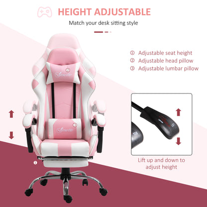 VINSETTO Pink Computer Gaming Chair