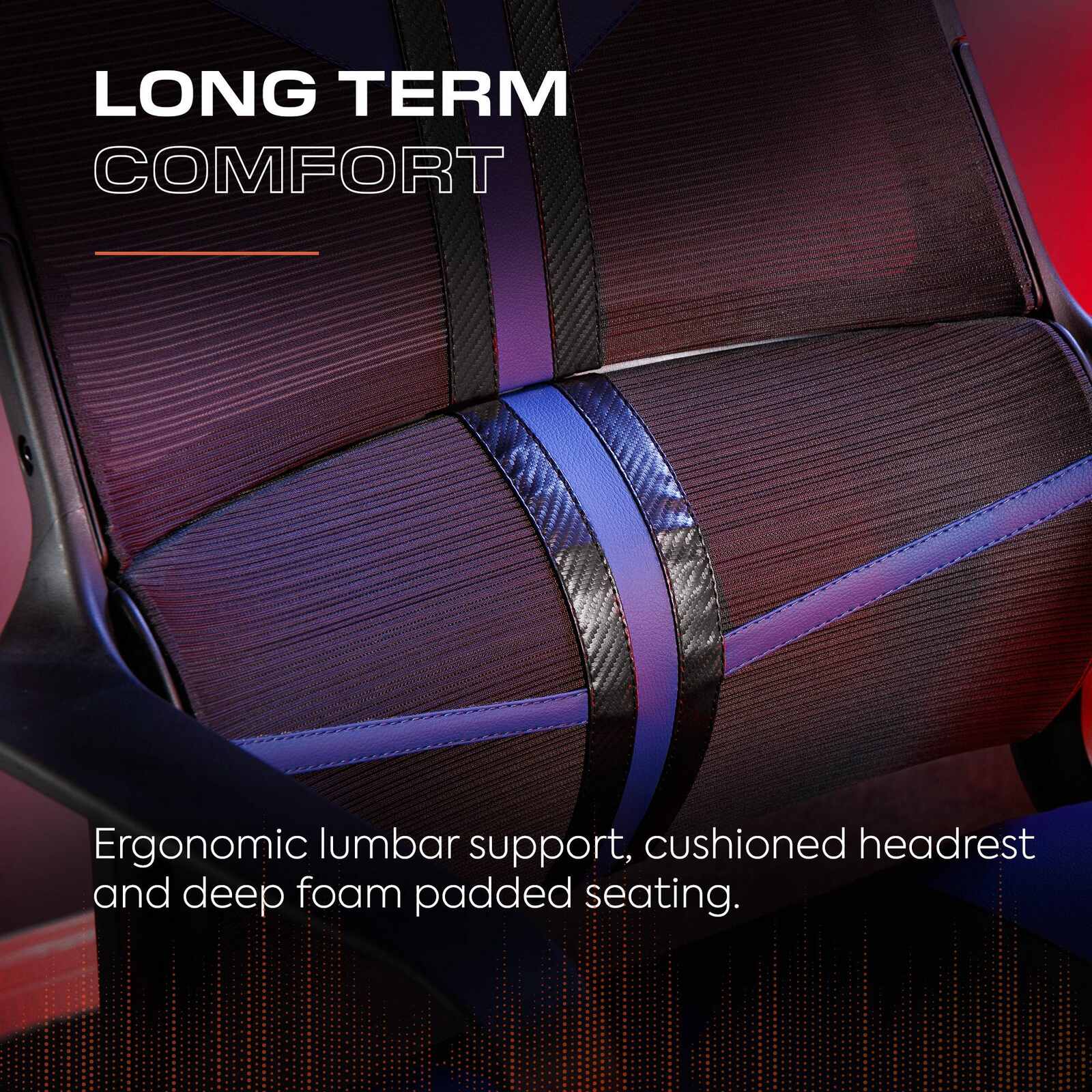 Helix Ergonomic Mesh PC Gaming Office Chair with Lumbar Support & Padded Seat