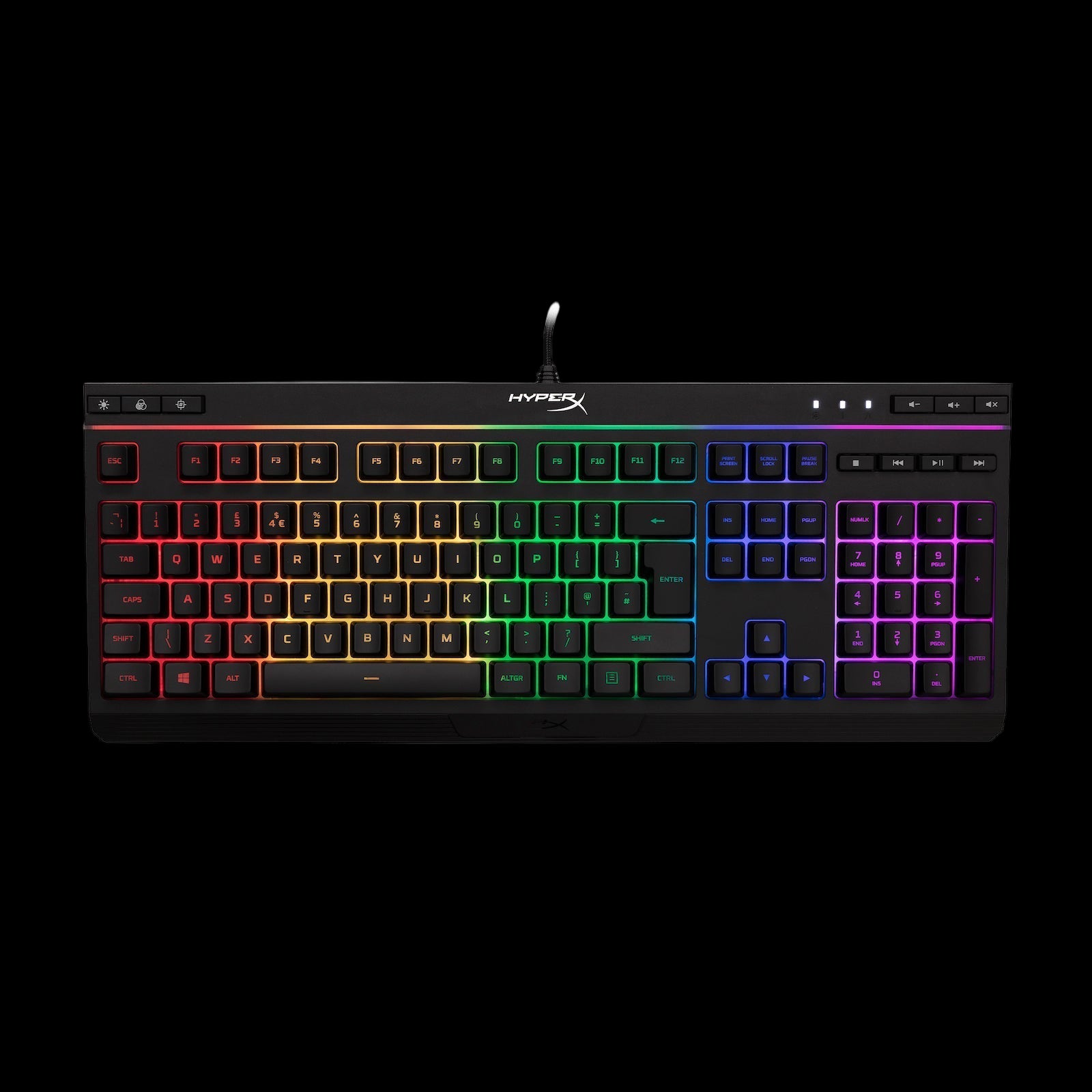 HyperX Alloy Core RGB UK Layout Gaming Keyboard, Dynamic Lighting, Spill-Resistant Design