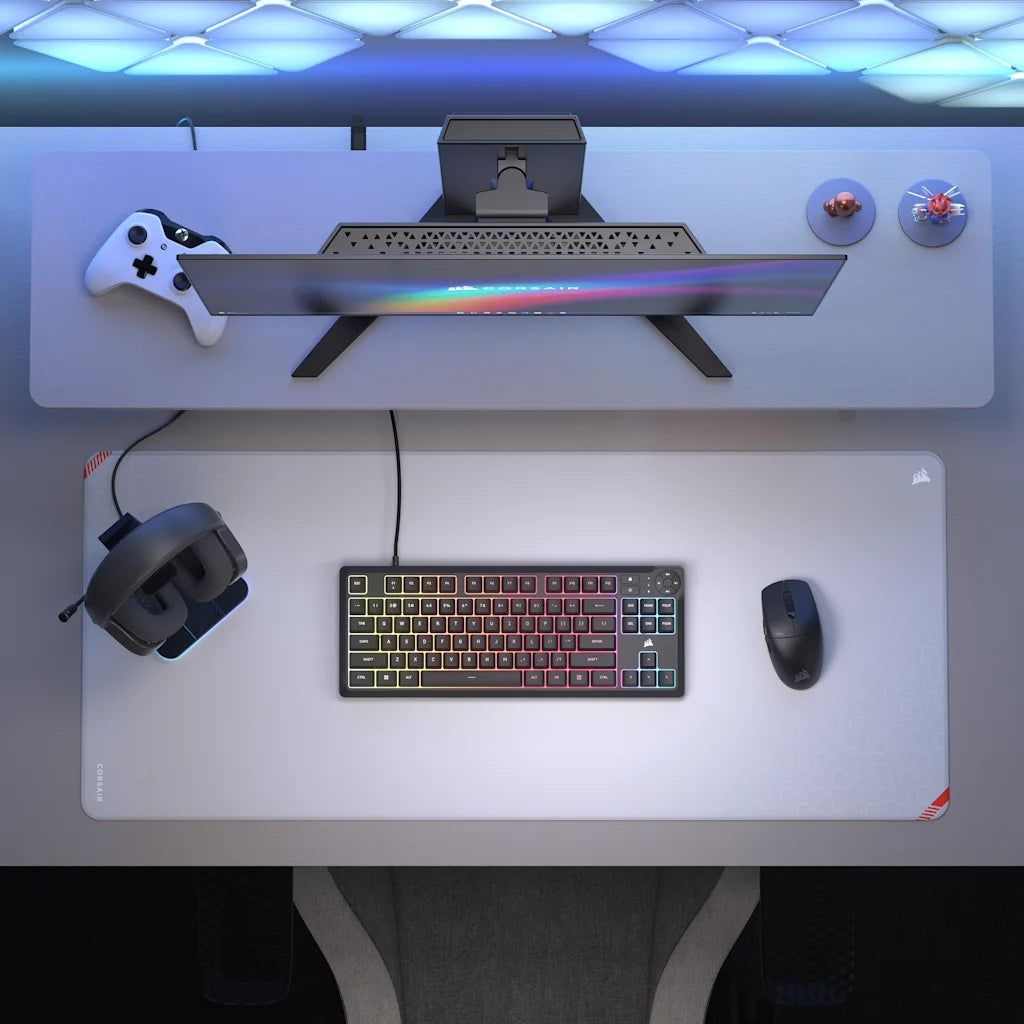 Corsair K55 CORE TKL RGB Gaming Keyboard - Spill-Resistant, Responsive Membrane Keys