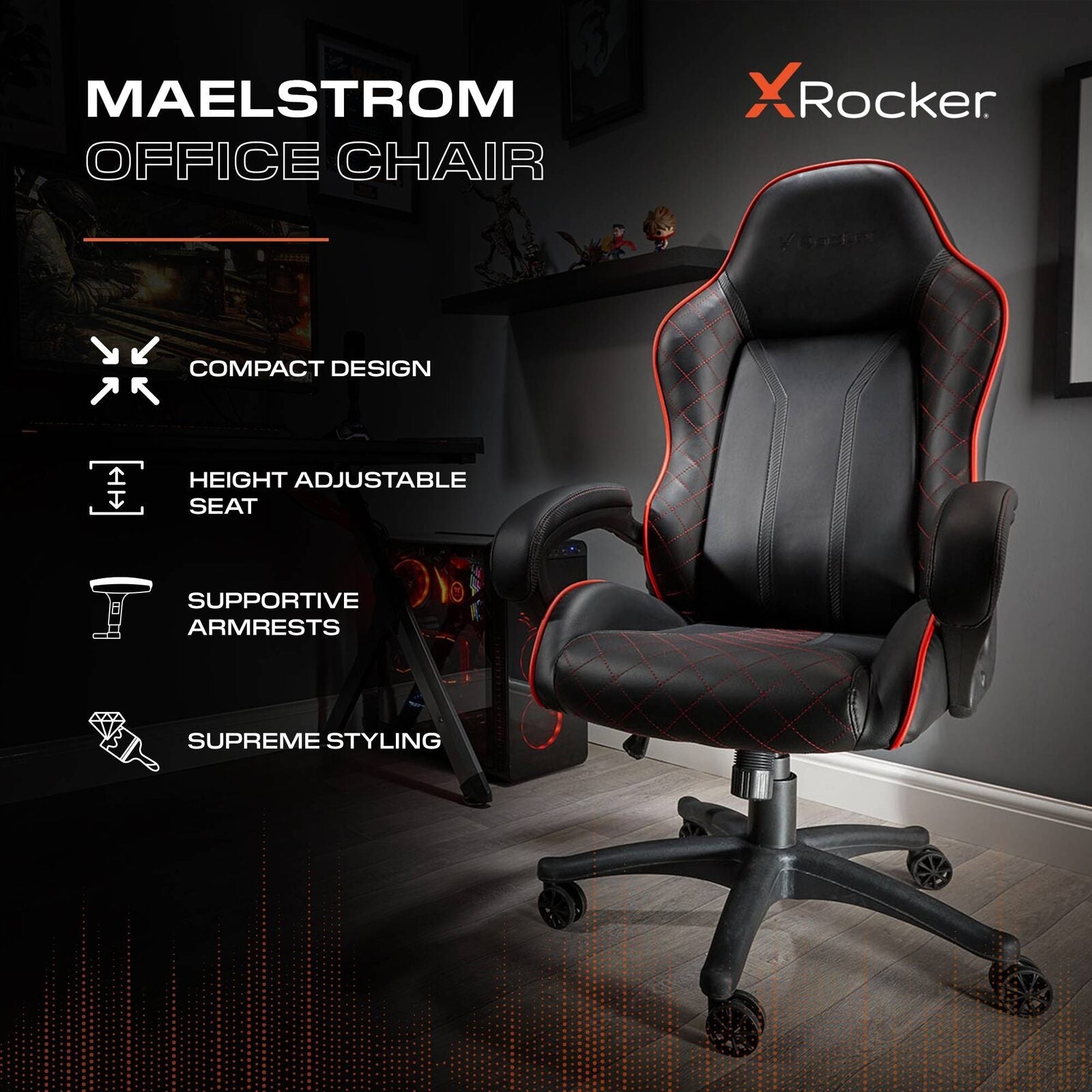 Maelstrom Ergonomic PC Gaming Office Chair - Adjustable Comfort & Style