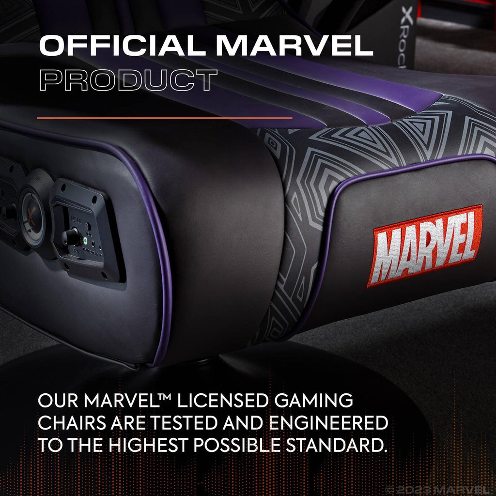 Officially Licensed Marvel Black Panther Elite Pedestal 2.1 Audio Gaming Chair