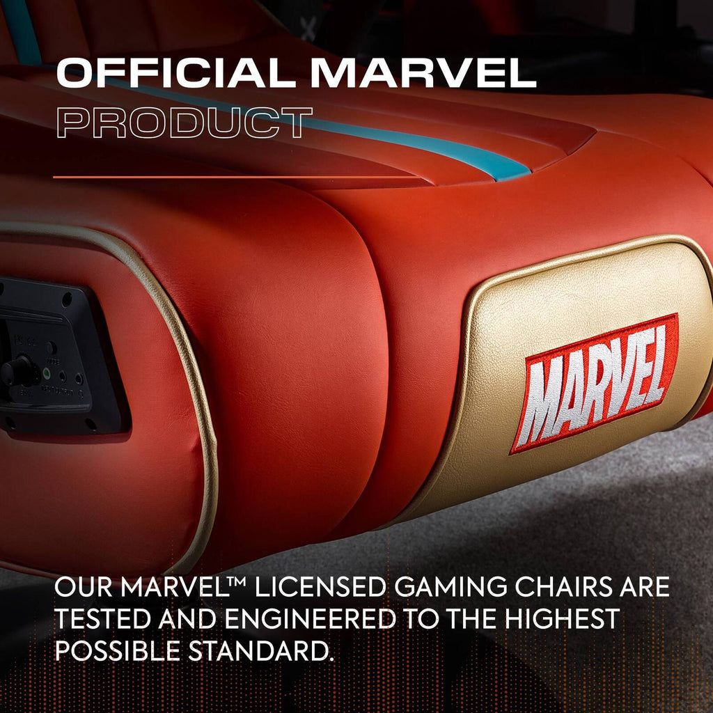 Premium Marvel Iron Man Elite 2.1 Audio Pedestal Console Gaming Chair