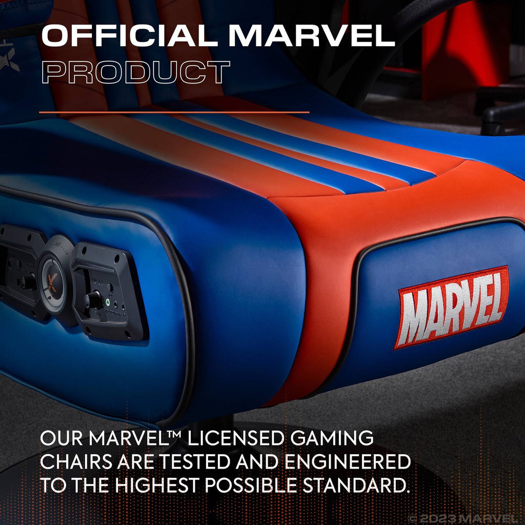 Official Marvel Spider-Man X Rocker Elite 2.1 Audio Pedestal Gaming Chair