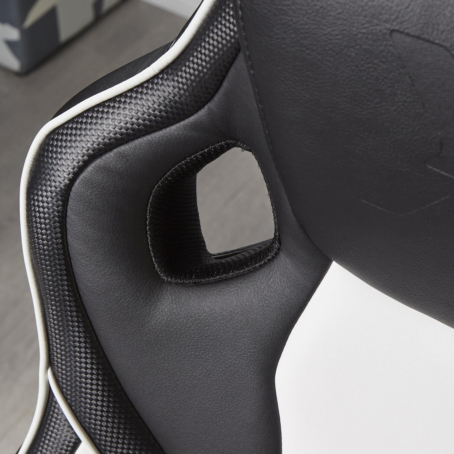 Maverick Ergonomic Gaming Office Chair - Black/White Faux Leather Comfort