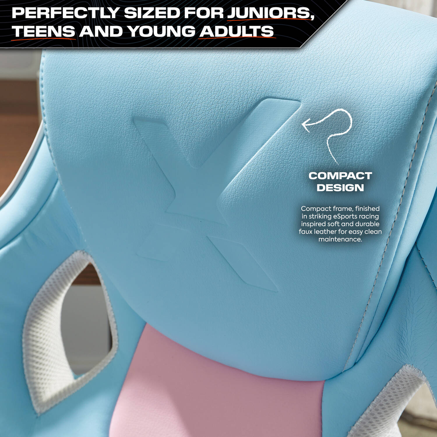 Maverick Ergonomic PC Office Gaming Chair - Bubblegum Pink Faux Leather