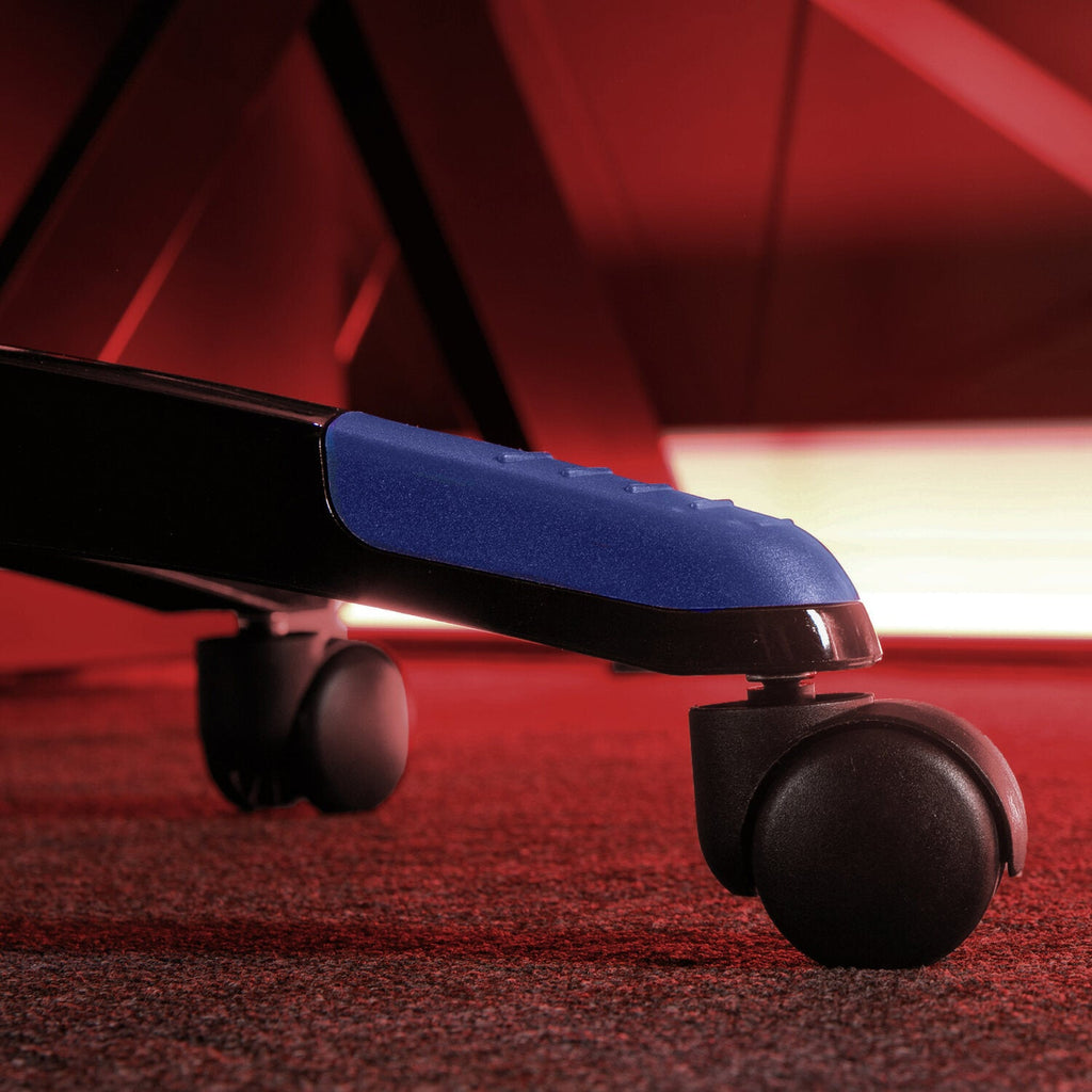 Maverick Ergonomic PC Office Gaming Chair: Premium White & Blue Comfort