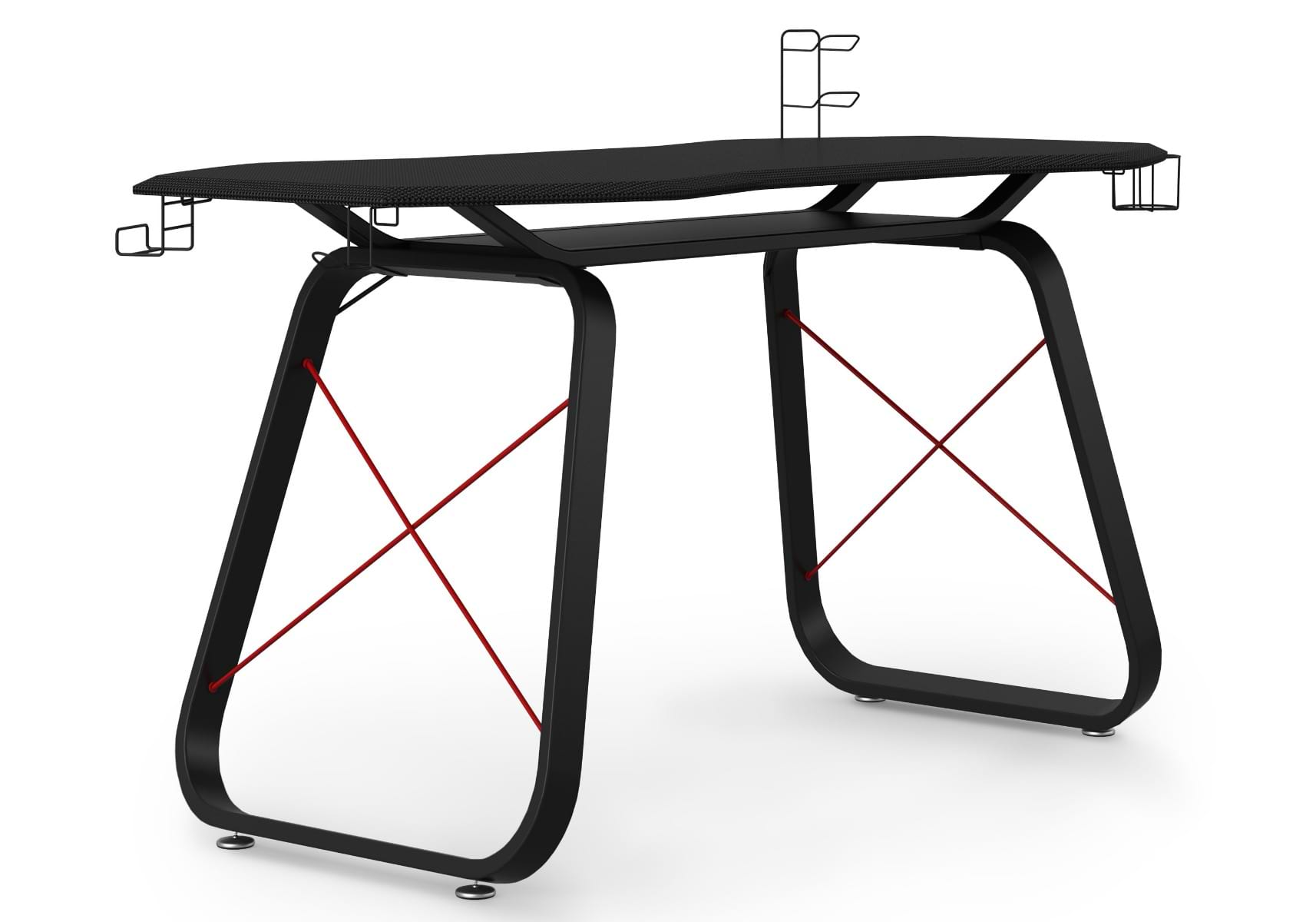 Alphason Oblivian Ergonomic Gaming Desk - Carbon Fibre Top, Robust Steel Frame