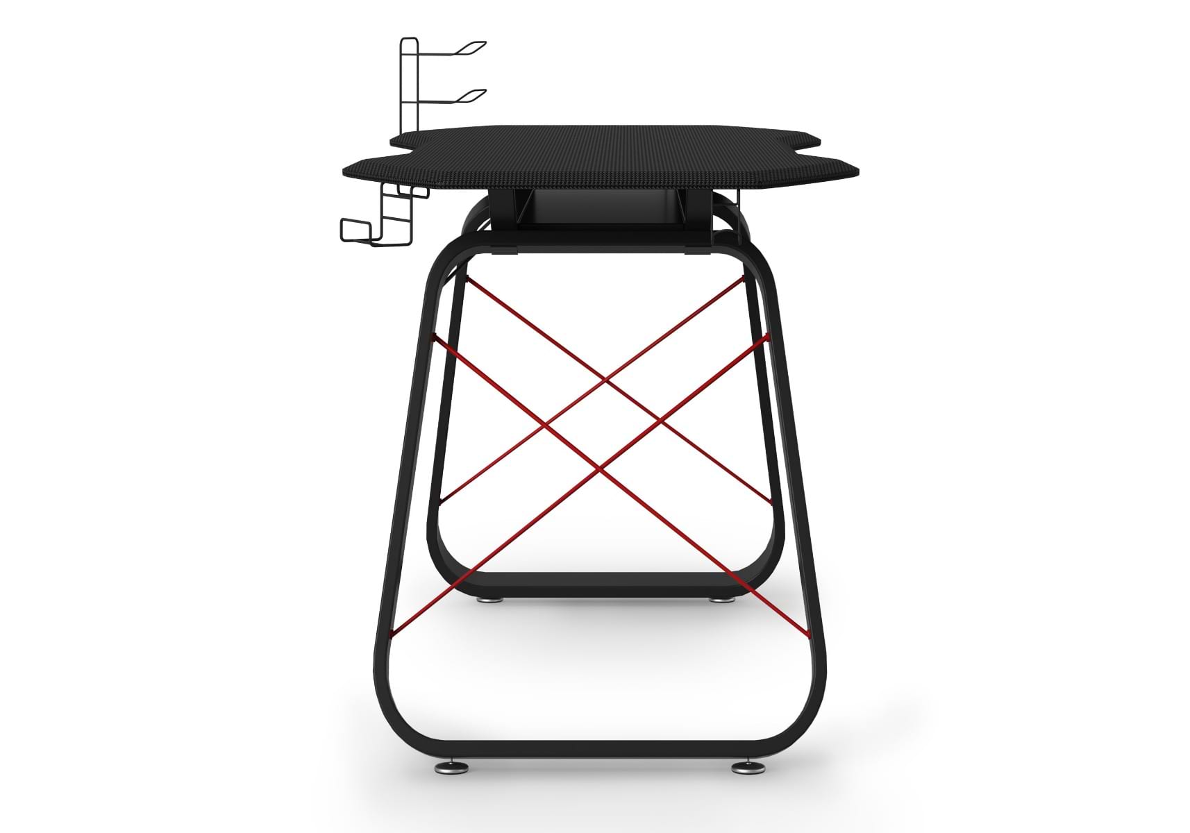 Alphason Oblivian Ergonomic Gaming Desk - Carbon Fibre Top, Robust Steel Frame