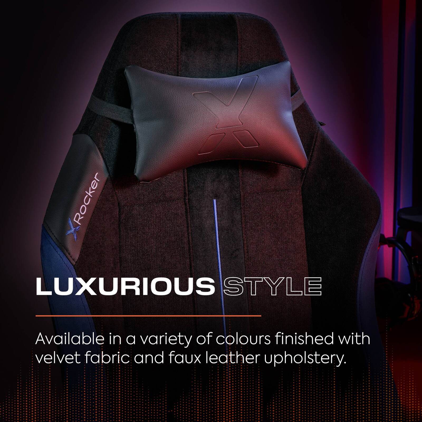 Onyx Ergonomic PC Gaming Chair: Plush Velvet, PU Leather, 4D Armrests, Reclining
