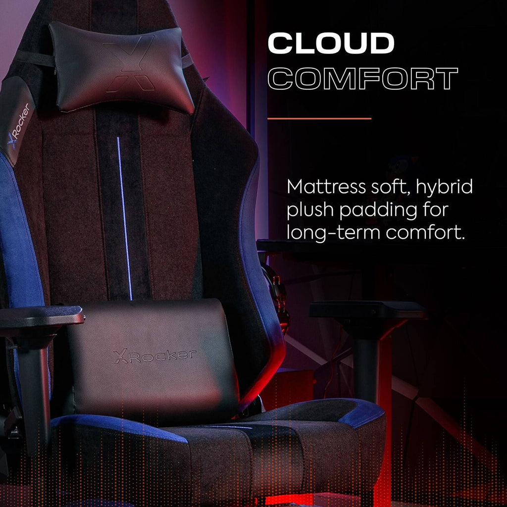 Onyx Ergonomic PC Gaming Chair: Plush Velvet, PU Leather, 4D Armrests, Reclining