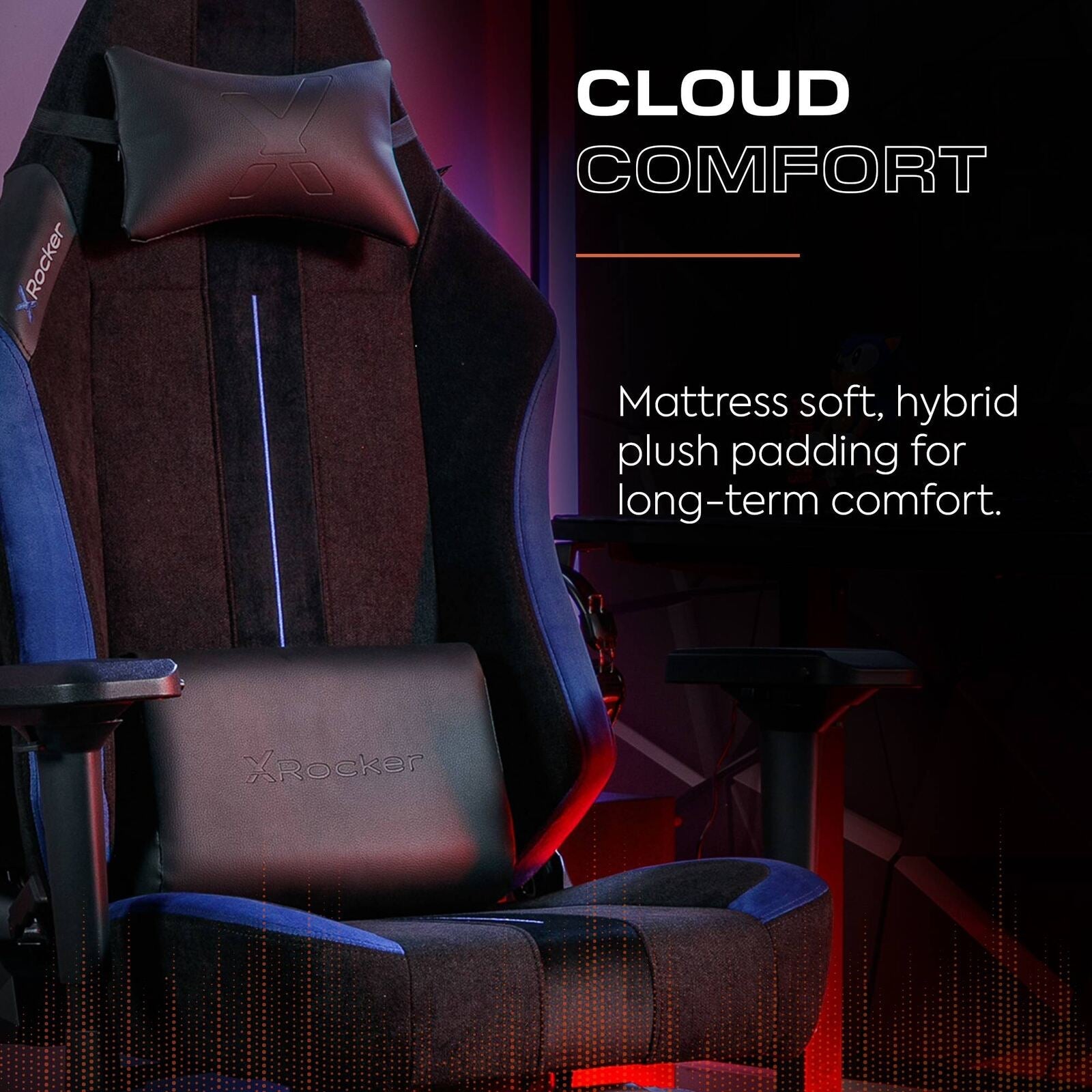 Onyx Ergonomic PC Gaming Chair: Plush Velvet, PU Leather, 4D Armrests, Reclining