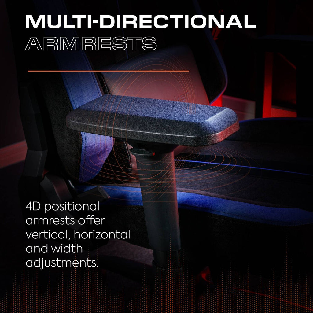 Onyx Ergonomic PC Gaming Chair: Plush Velvet, PU Leather, 4D Armrests, Reclining