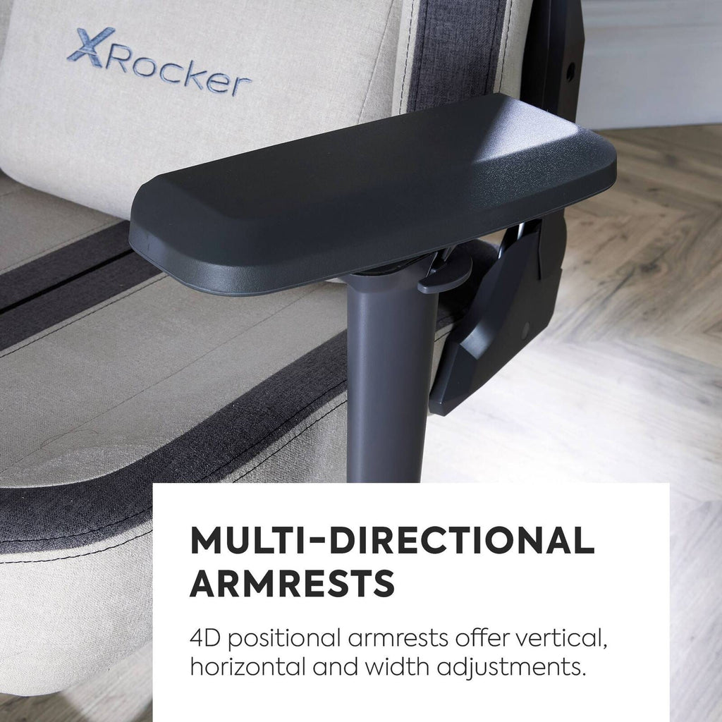 Onyx Ergonomic PC Gaming Office Chair - Fabric Slate Grey Adjustable Support