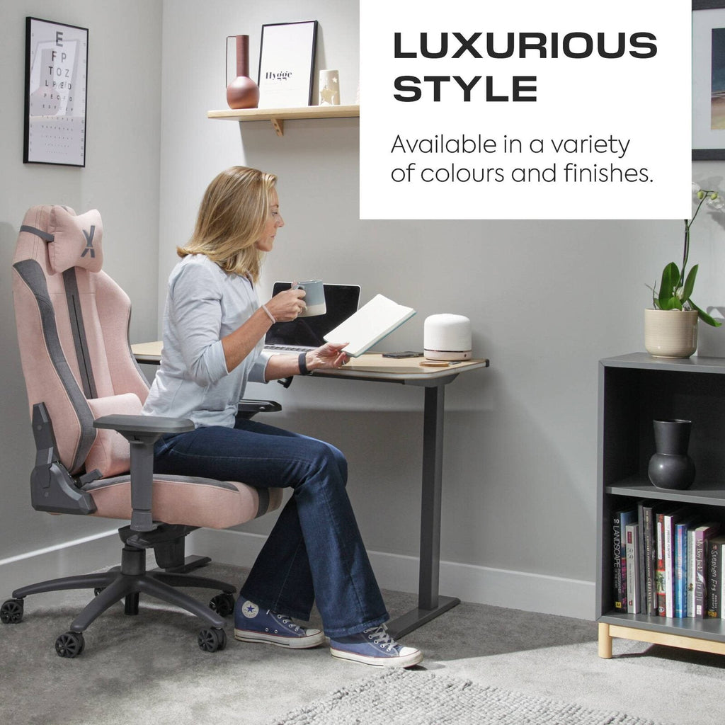 X Rocker Onyx Ergonomic Fabric Gaming Office Chair with 4D Armrests