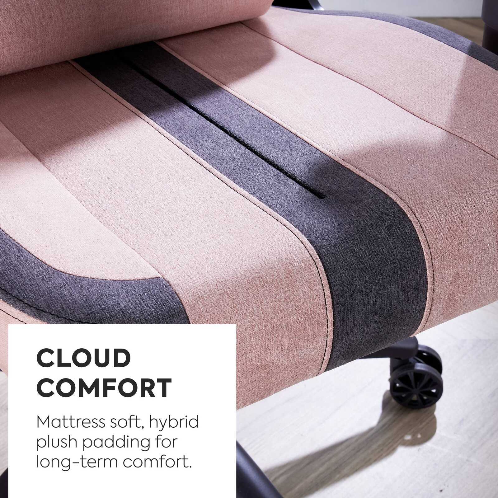 X Rocker Onyx Ergonomic Fabric Gaming Office Chair with 4D Armrests