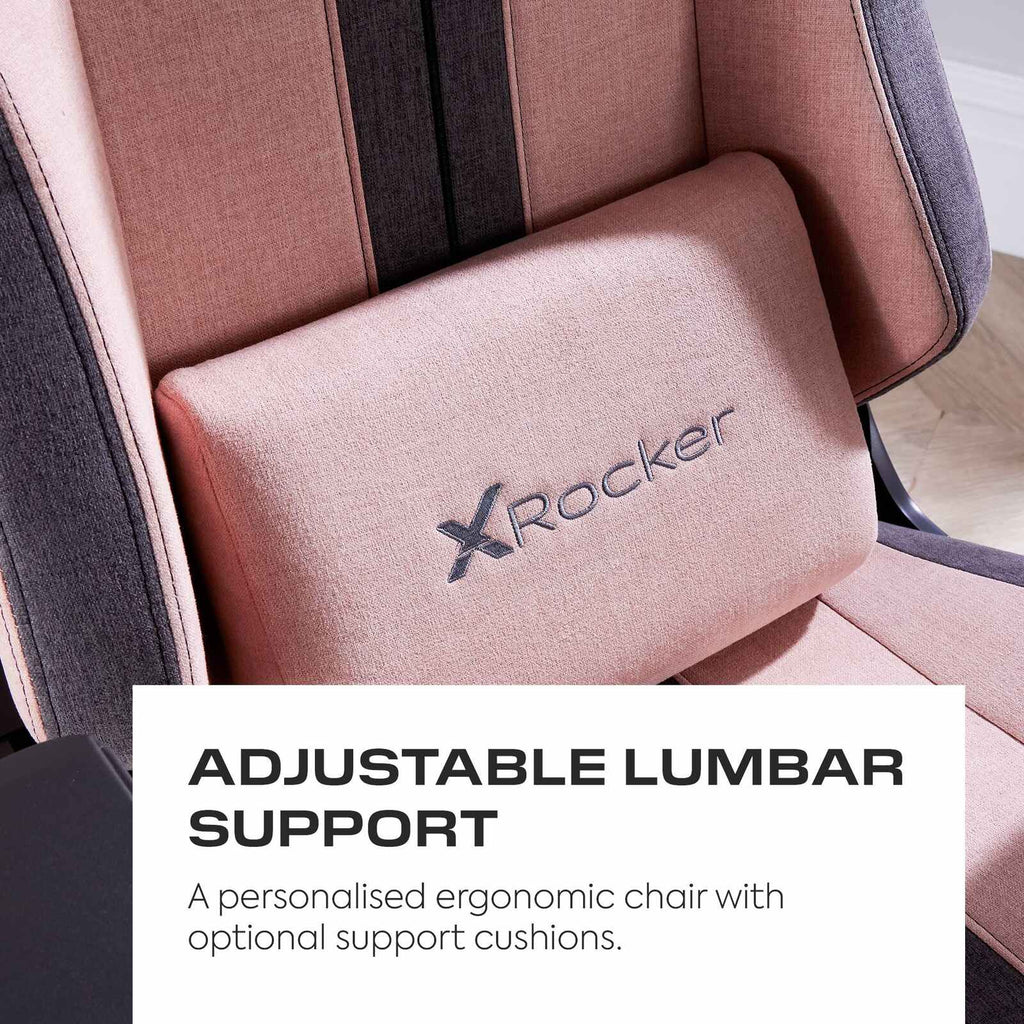 X Rocker Onyx Ergonomic Fabric Gaming Office Chair with 4D Armrests