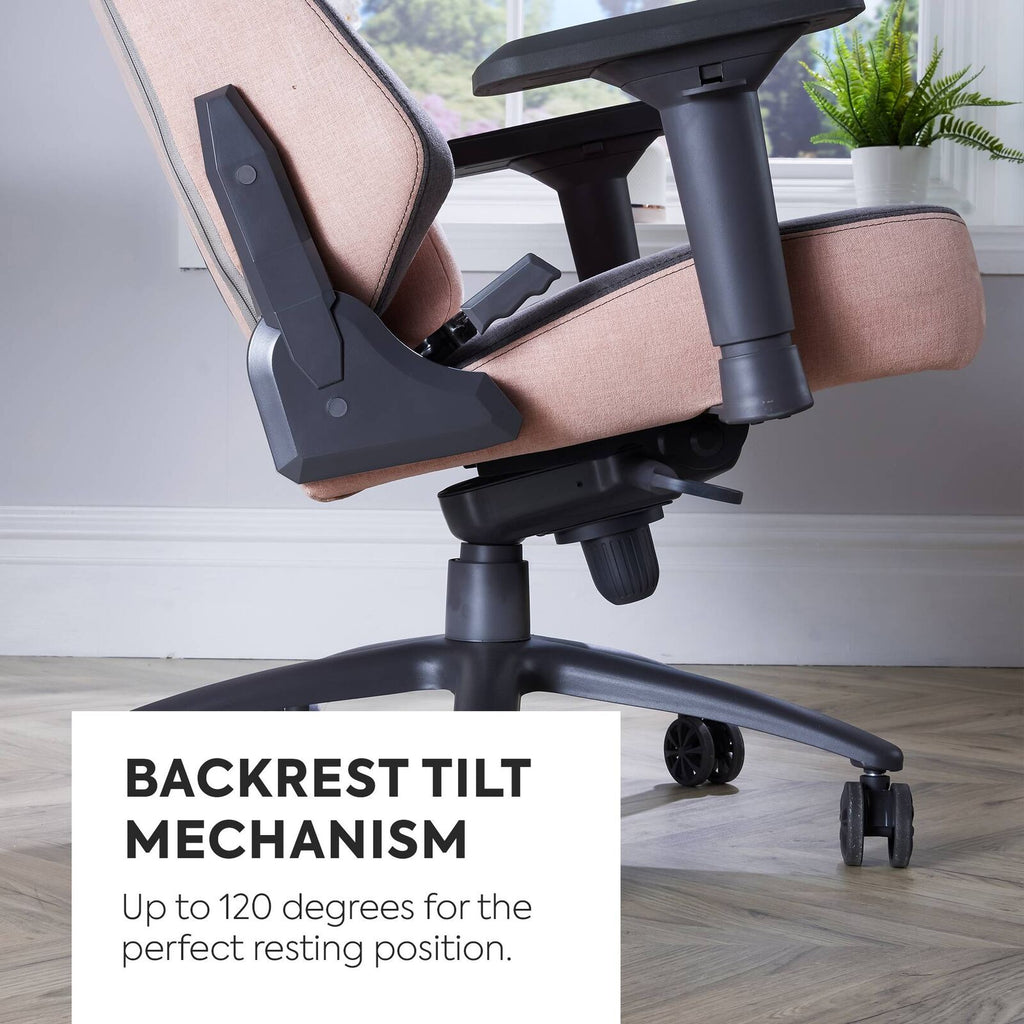 X Rocker Onyx Ergonomic Fabric Gaming Office Chair with 4D Armrests