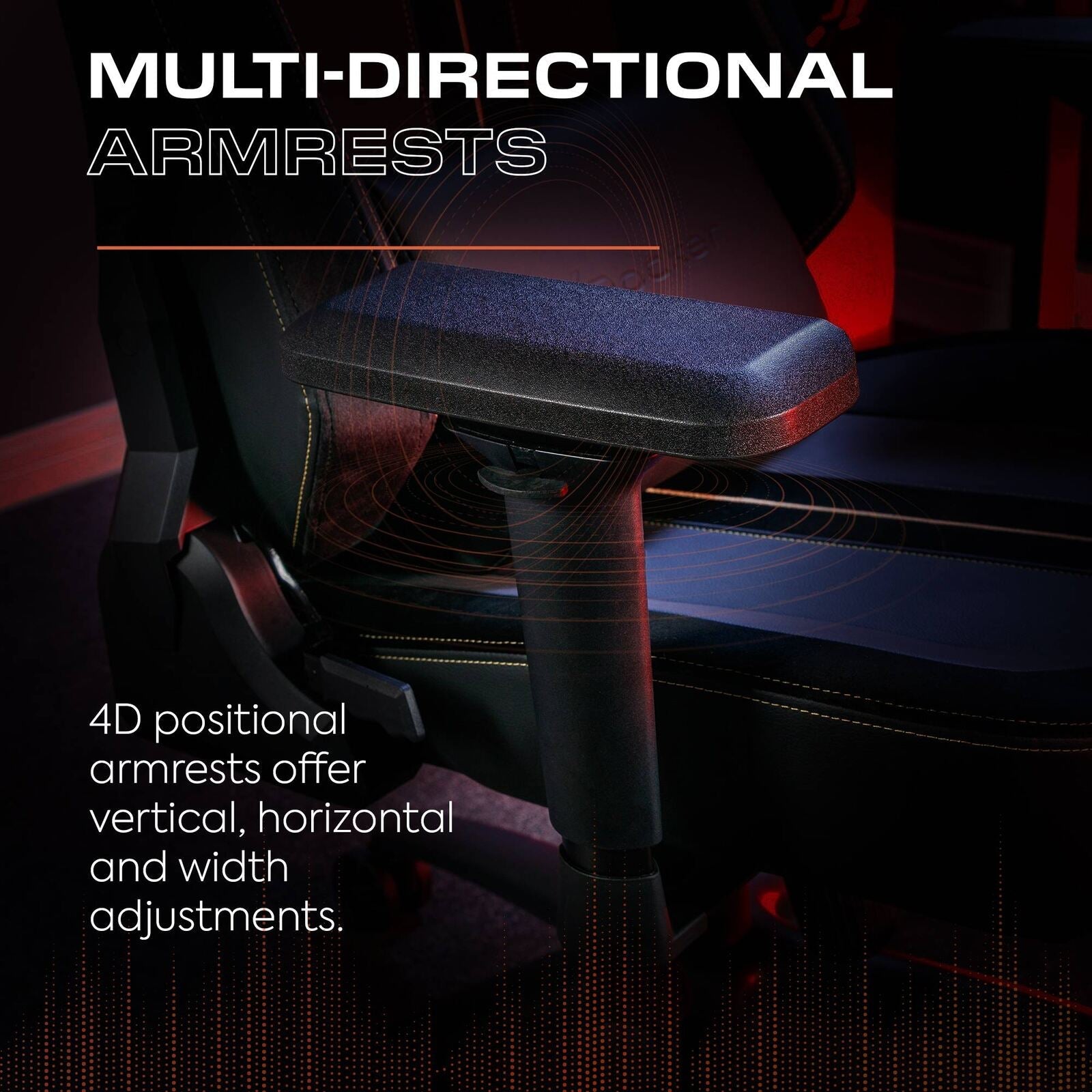 Onyx Ergonomic PC Gaming Office Chair - Plush Fabric Black/Gold