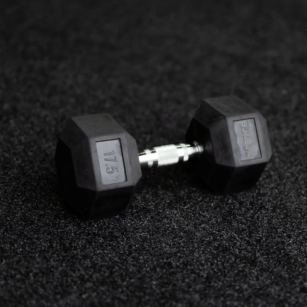 Premium Rubber Hex Dumbbells: Durable, Stable, Non-Rolling for Home & Commercial Gyms