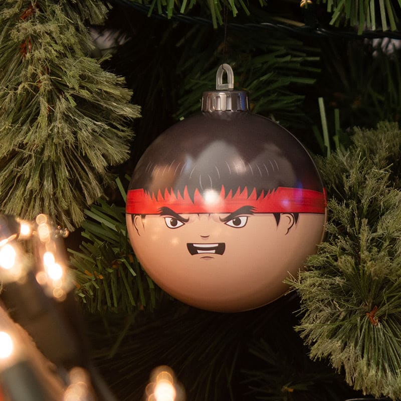 Official Street Fighter Ryu Bauble Head Collectible Christmas Tree Decoration Ornament