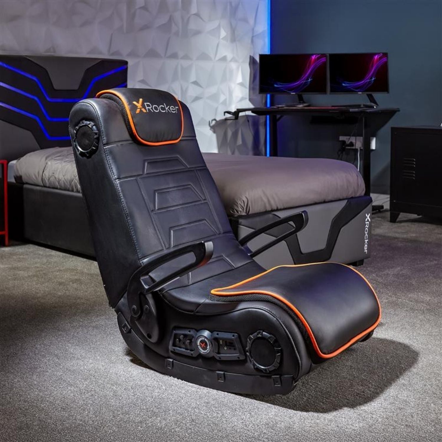 X Rocker Sentinel 4.1 Audio Floor Rocker Gaming Chair - Immersive Sound Vibration
