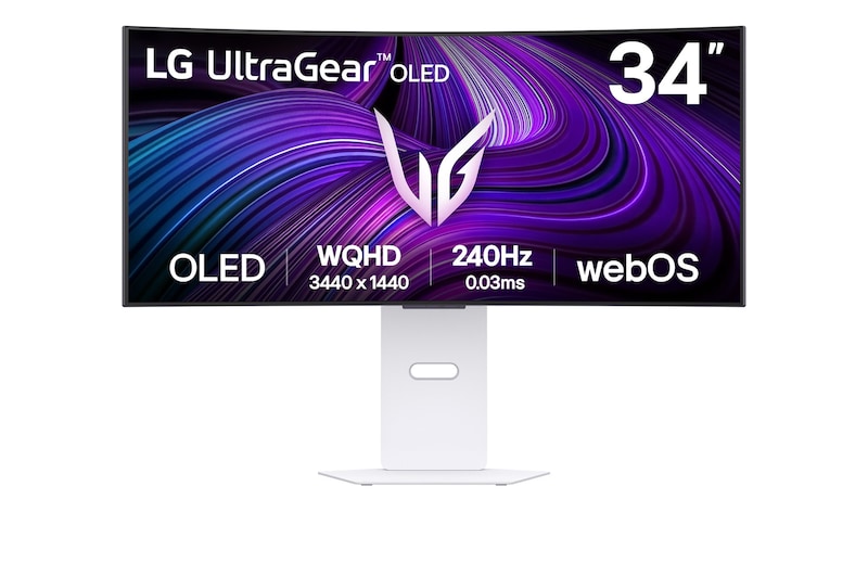 34-inch LG UltraGear OLED Curved Gaming Monitor, 240Hz, WQHD, webOS Smart