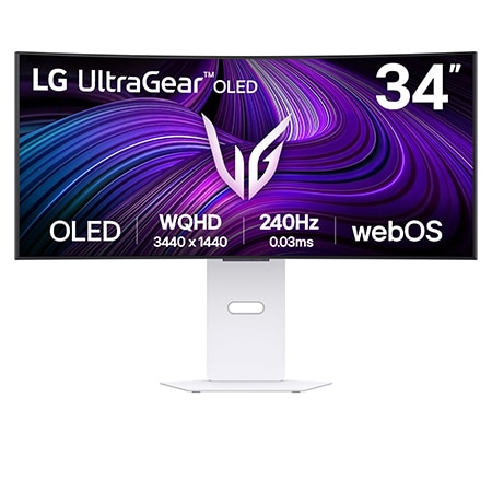 34-inch LG UltraGear OLED Curved Gaming Monitor, 240Hz, WQHD, webOS Smart