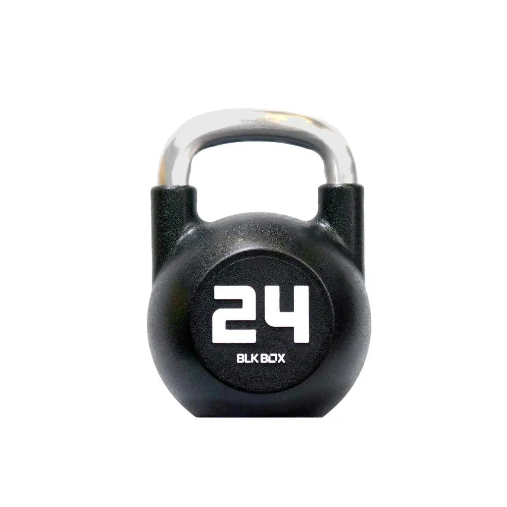 BLK BOX Urethane Kettlebells: Durable, Standard-Sized, Chrome Handle for Strength Training