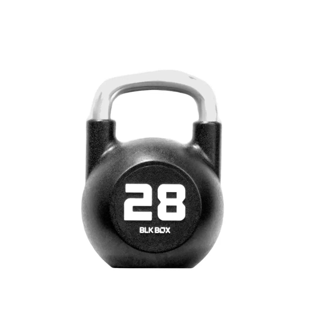 BLK BOX Urethane Kettlebells: Durable, Standard-Sized, Chrome Handle for Strength Training