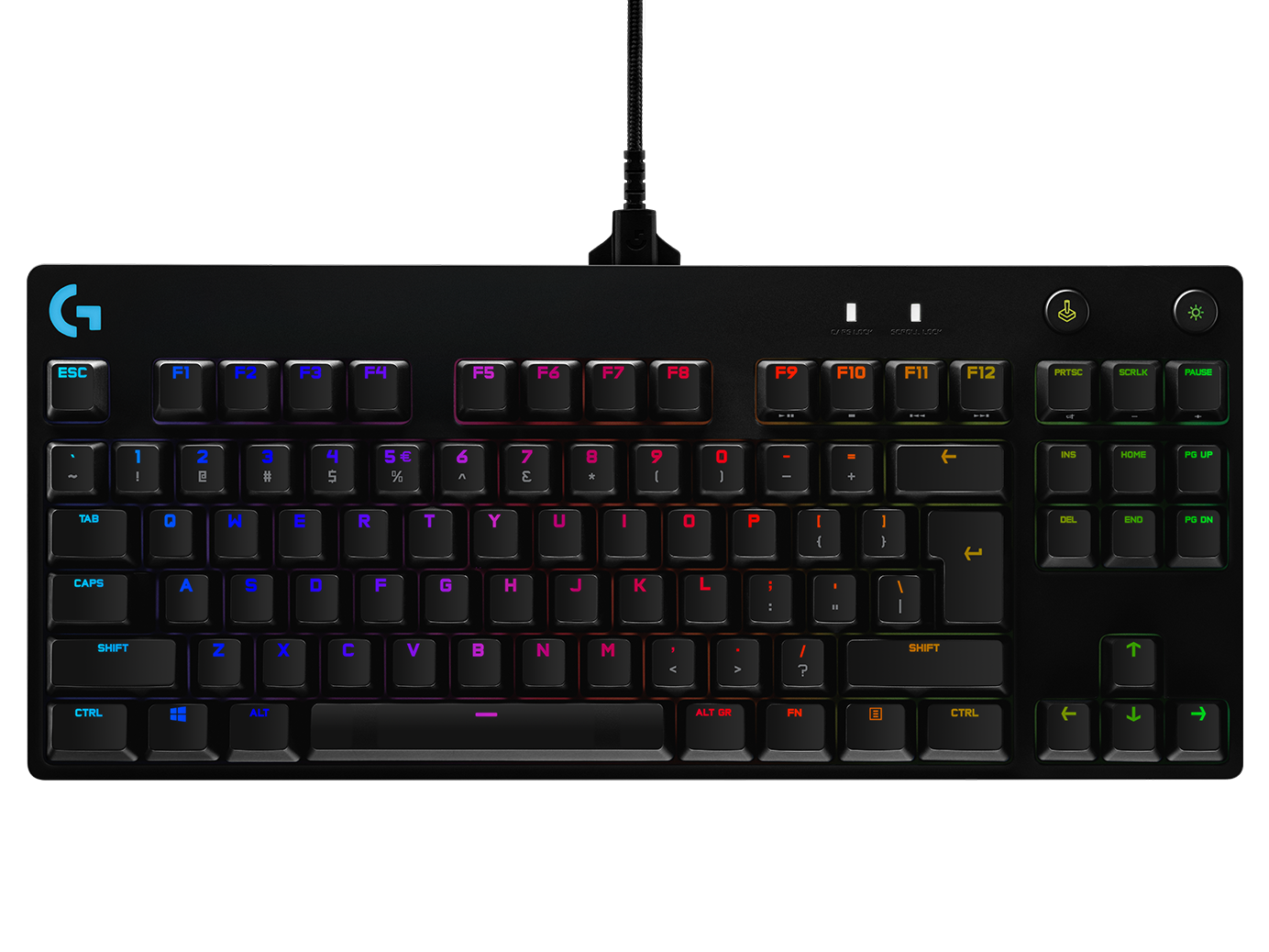 Logitech G PRO Tenkeyless Gaming Keyboard: GX Blue Clicky Switches, Portable, RGB Backlit
