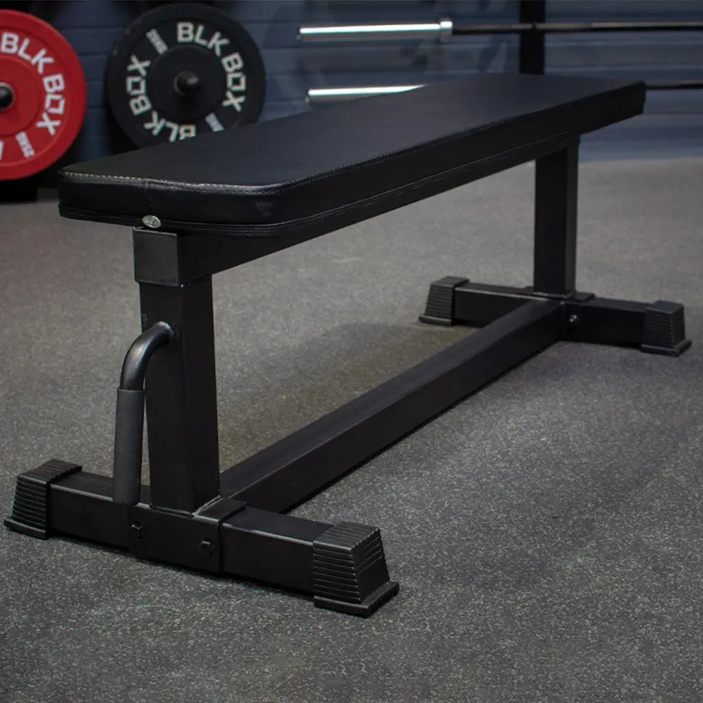 BLK BOX Heavy-Duty Utility Flat Weights Bench for Strength Training