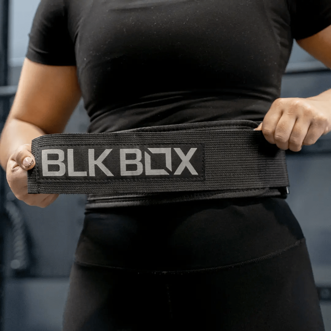 BLK BOX Heavy-Duty Nylon Weightlifting Belt for Core Stability & Power