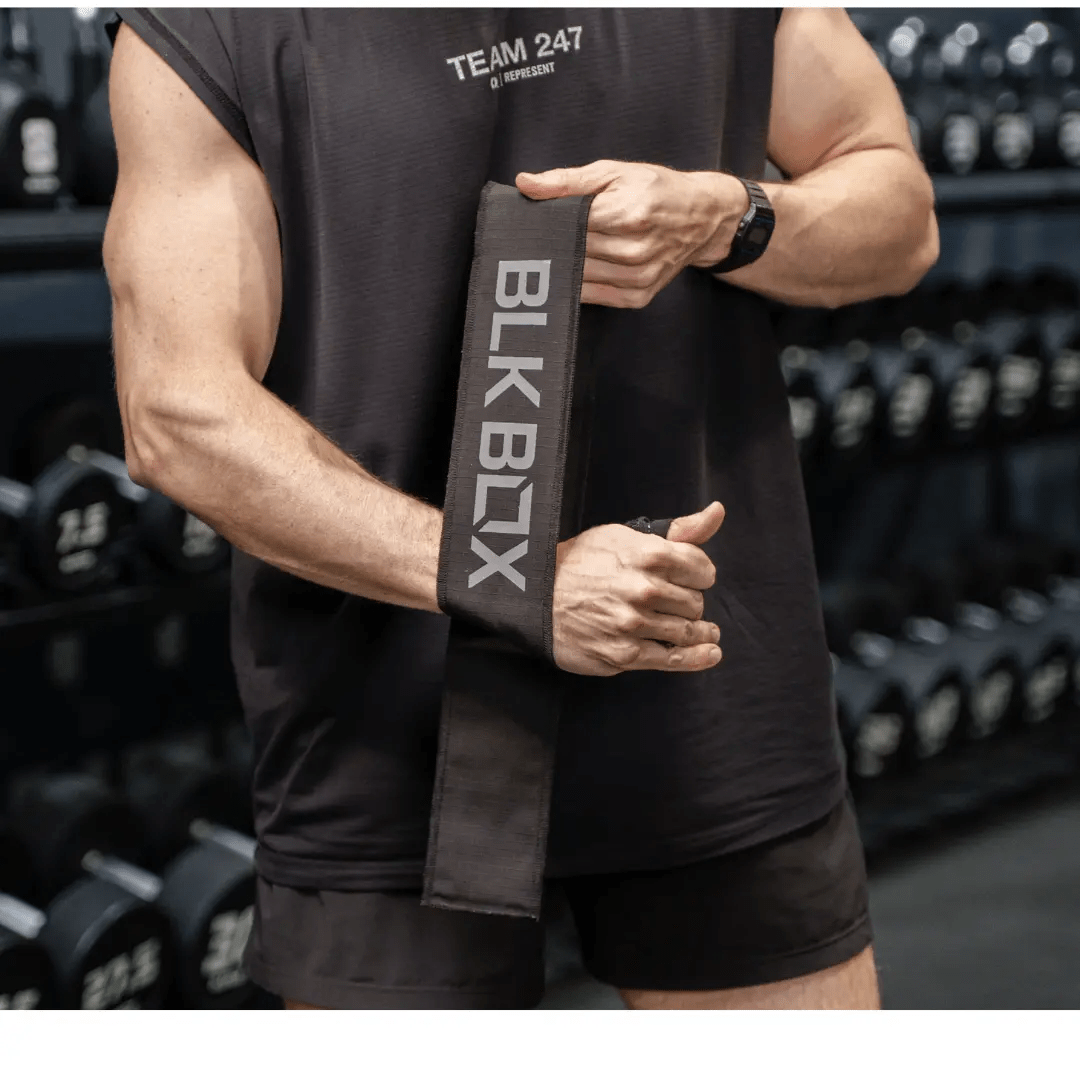 BLK BOX Premium Wrist Wraps: Ultimate Support for Weightlifting & Powerlifting