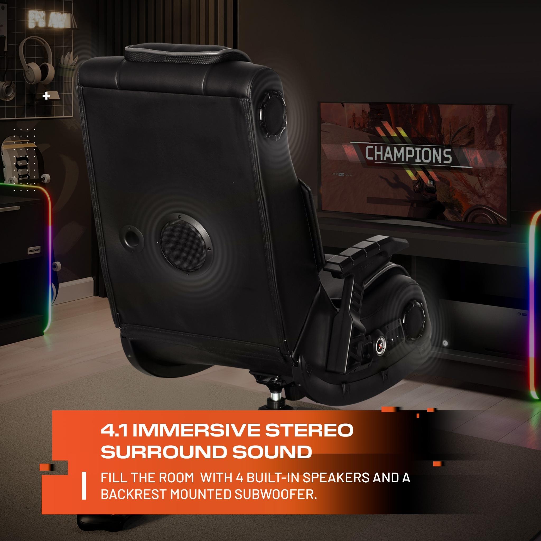 X Rocker Pro 4.1 Pedestal Gaming Chair - Immersive Surround Sound Console