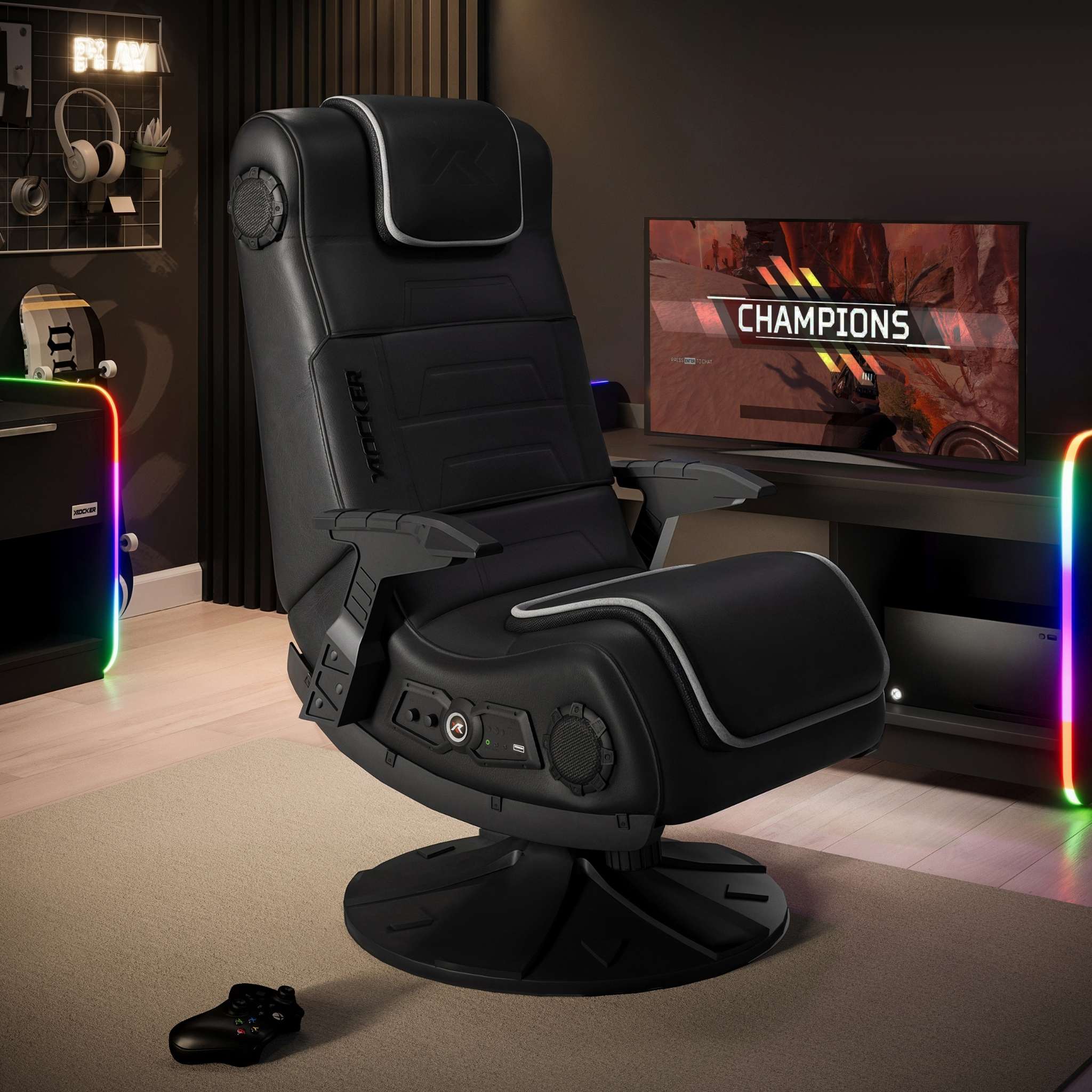 X Rocker Pro 4.1 Pedestal Gaming Chair - Immersive Surround Sound Console